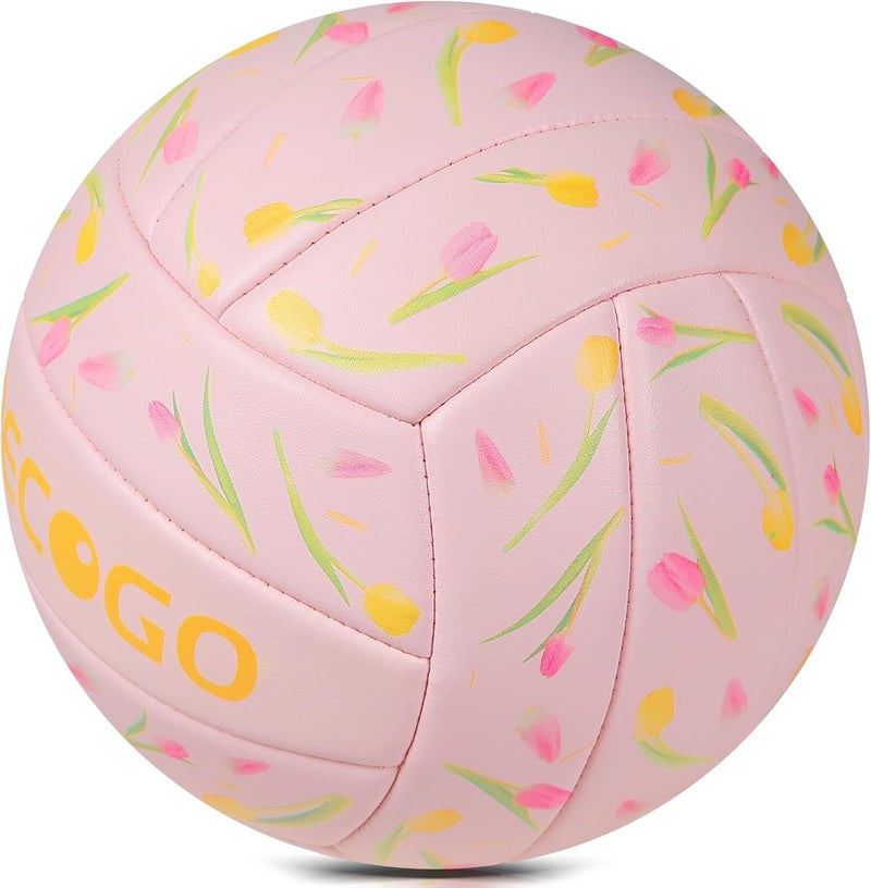 PECOGO Volleyball Size 5 PU Leather Soft Indoor Outdoor Volleyballs Sports Training Game Play Ball for Beginner, Teenager, Adult, 8.2 - Image 3